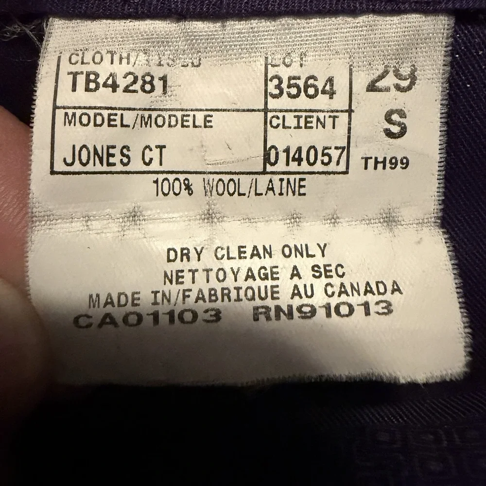 Ted Baker Endurance Jones CT 2 Piece Wool Suit Navy Blue Men's 36S Pants 29 x 30